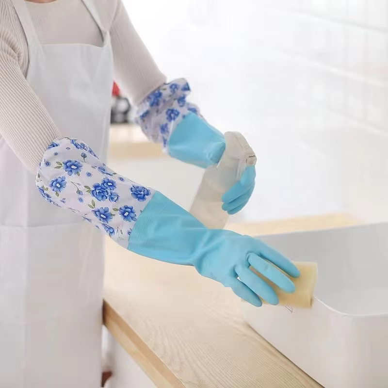 Hbe3e84842dfa40169d12cede6fe2d21dw (২ জোড়া) Long silicon hand gloves